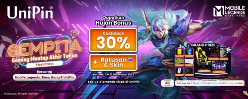 Gaming Mantap Akhir Tahun bareng MLBB & Raih Bonus Cashback 30% + Diamonds & Skin Gratis